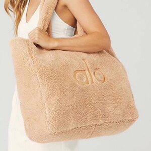 ALO Yoga Plush Tan Tote Bag